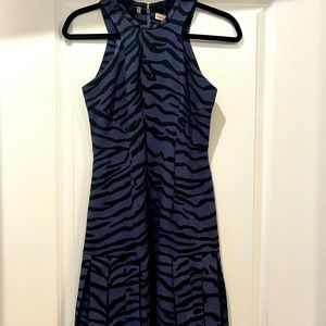 NWT Rebecca Taylor Black Purple Zebra Stripe dress 0